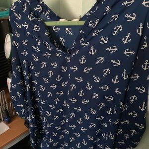Anchor Navy Blouse